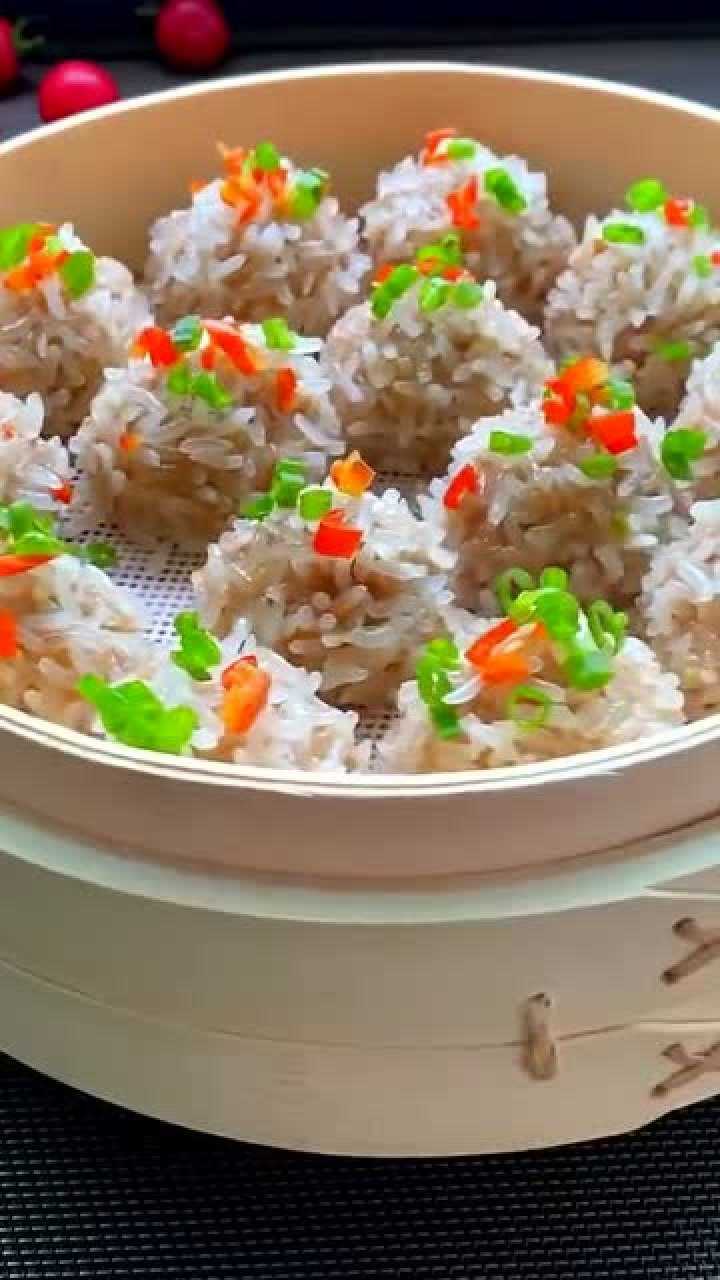 糯米猪肉珍珠丸子,做法不难,细心的一学就会!