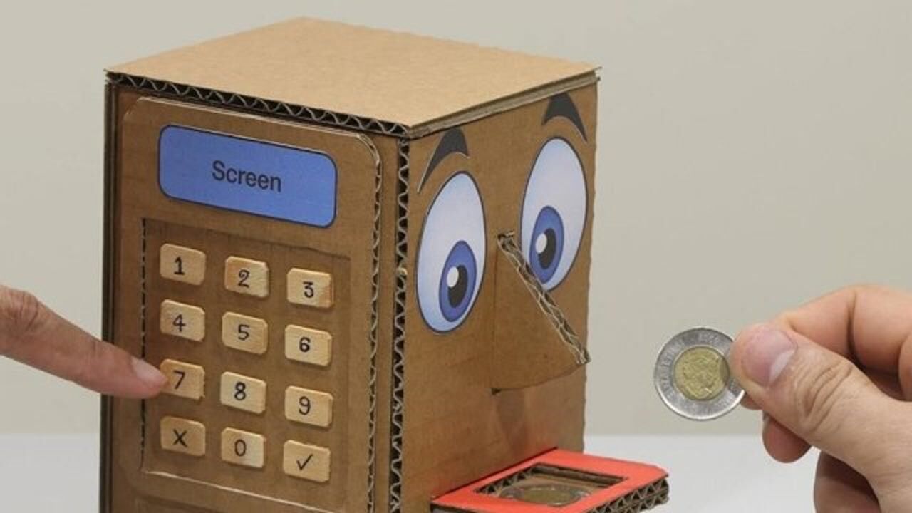 巧手小制作:小纸板做存钱罐