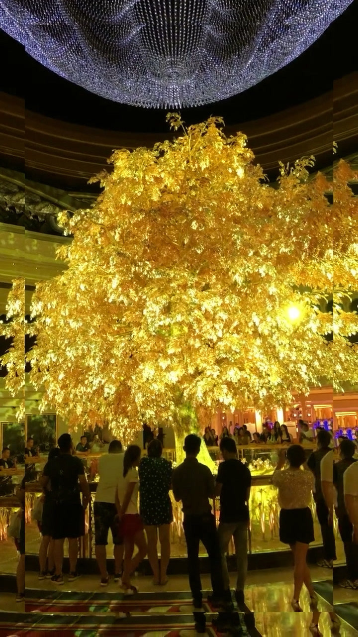 澳门永利皇宫亿元打造的黄金发财树