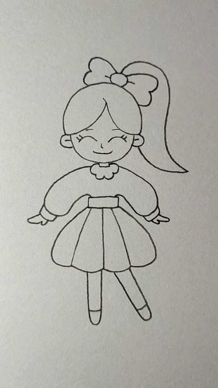 画马尾辫小女孩,你学会了吗?