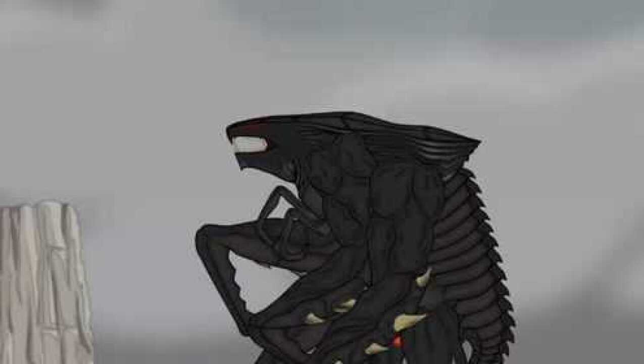 金刚受伤被黑化哥斯拉穆托战独角兽动漫特效