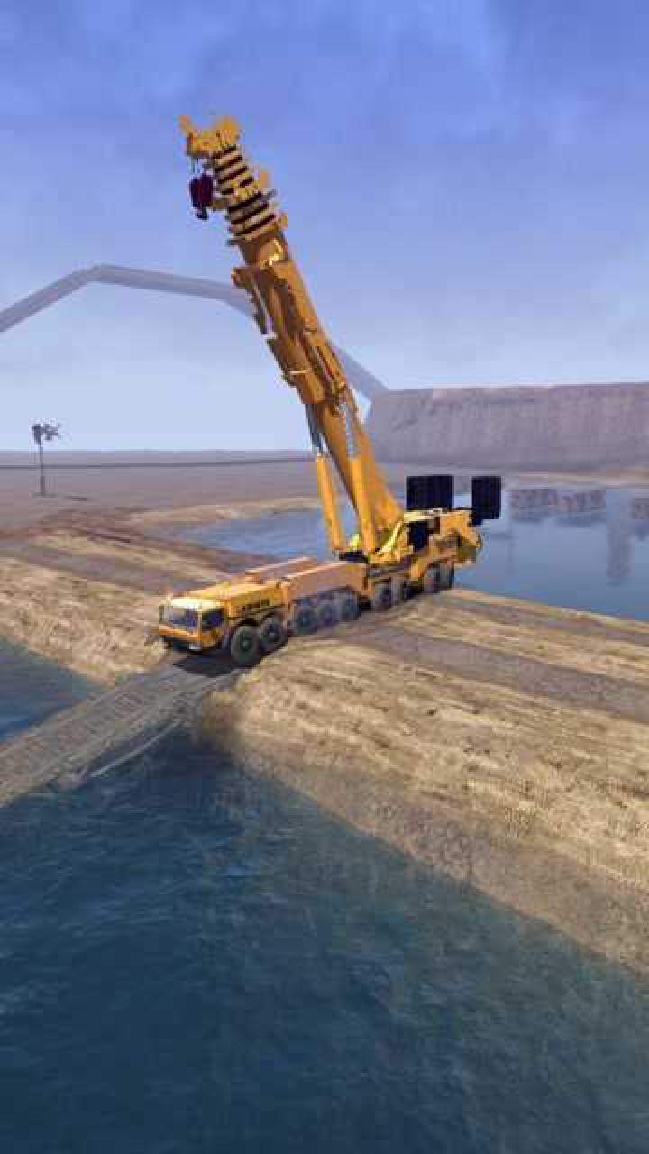 大型吊车翻车现场,太吓人了