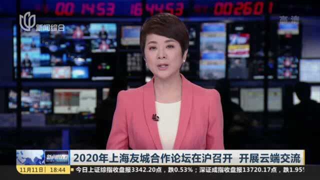 2020年上海友城合作论坛在沪召开 开展云端交流