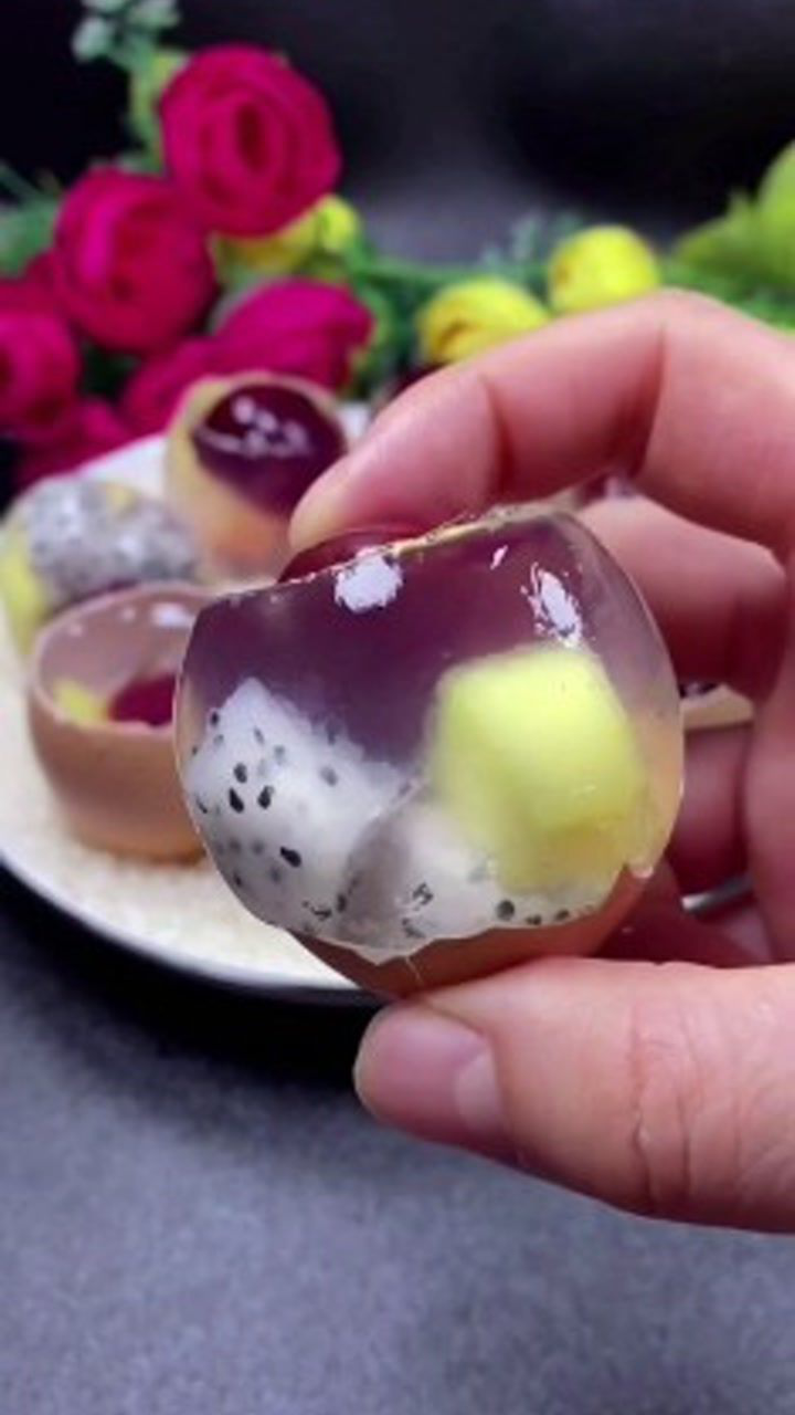 鸡蛋版的果冻你吃过吗