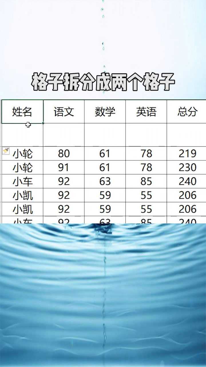 Excel如何将一个格子拆分成两个格子，我来教您正确的做法_高清