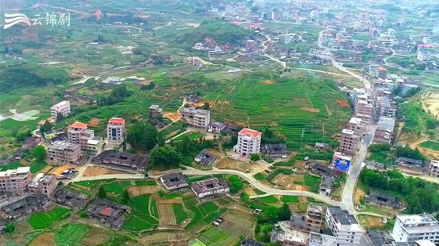 福建安溪县长卿镇(原长坑乡)航拍风景