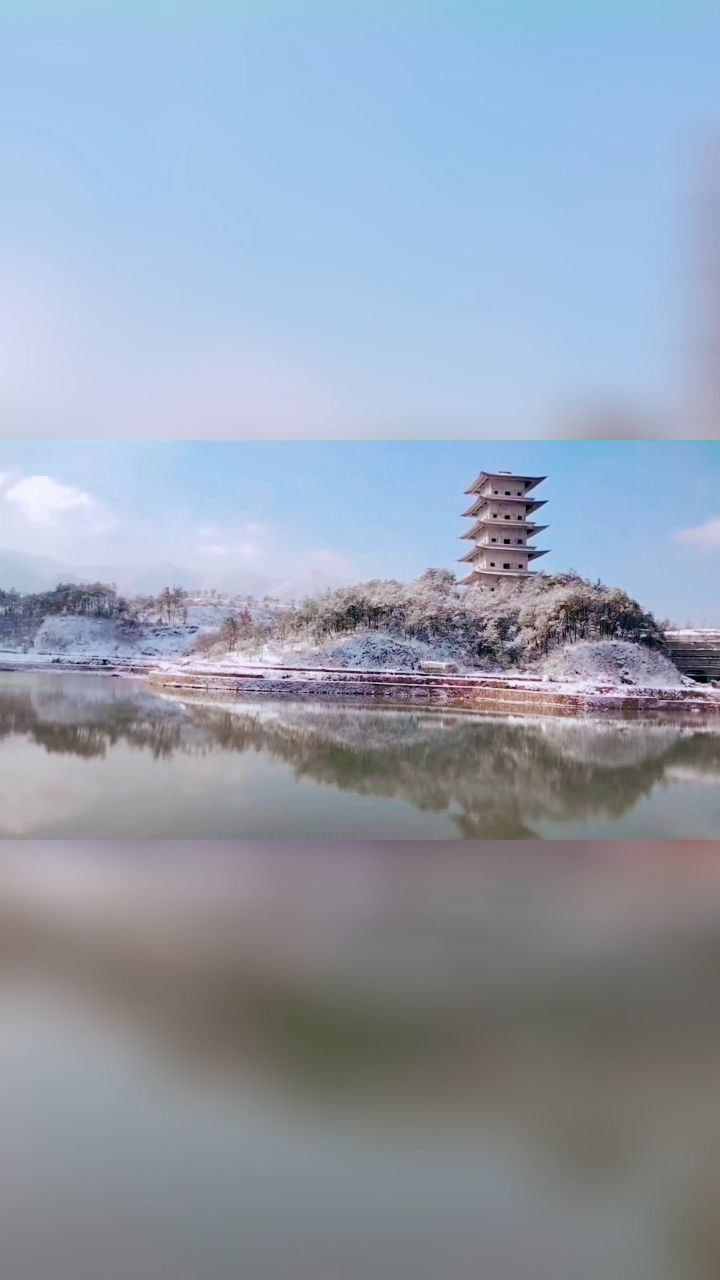 雪后的兰溪越龙山金光寺
