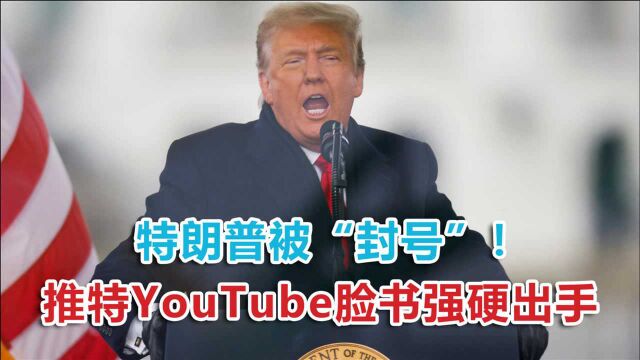 特朗普被“封号”!推特YouTube脸书强硬出手:再敢造谣永久禁言