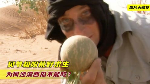 为何沙漠里的西瓜不能吃？贝爷极限荒野求生，得知答案吓出一身冷汗！