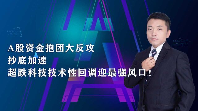 A股资金抱团大反攻,抄底加速,超跌科技技术性回调迎最强风口!