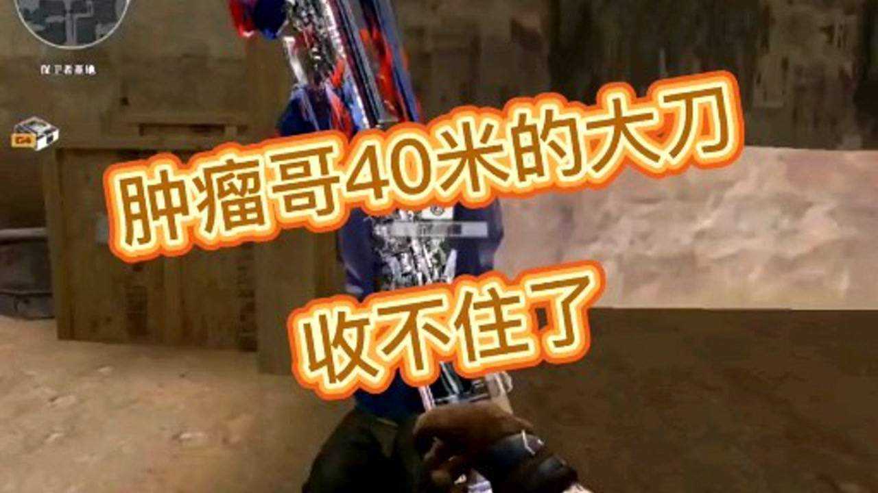 穿越火线搞笑肿瘤哥40米的大刀收不住了