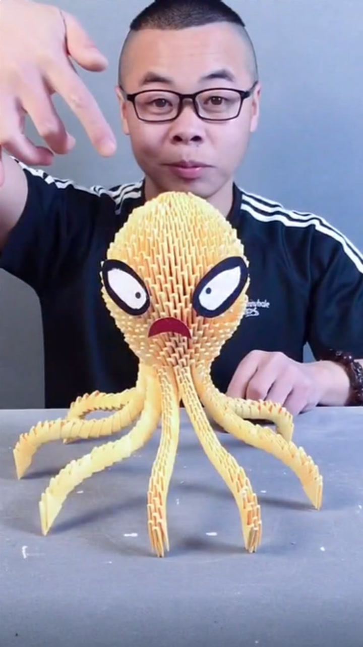 手工折纸diy教你如何折纸可爱的八爪鱼你看像吗