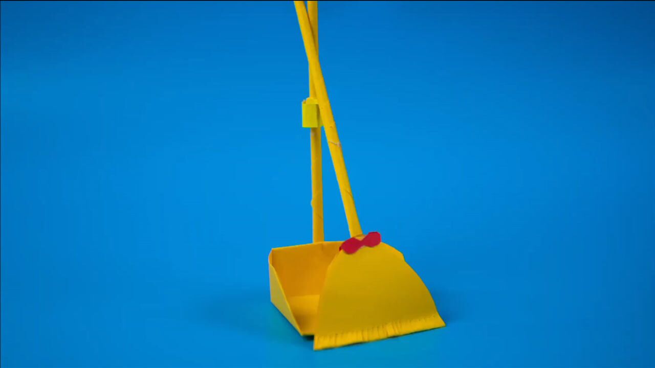 diy手工折纸簸箕和扫把,简单好学