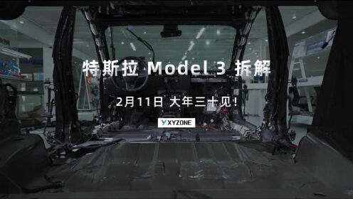 【预告】拆解特斯拉 Model 3：大年三十见！