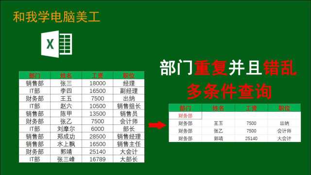 用INDEX结合MATCH及COUNTIF函数根据重复值查询全部信息