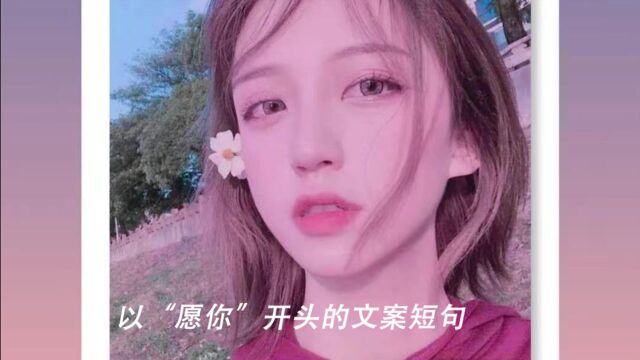 以“愿你”开头的文案短句