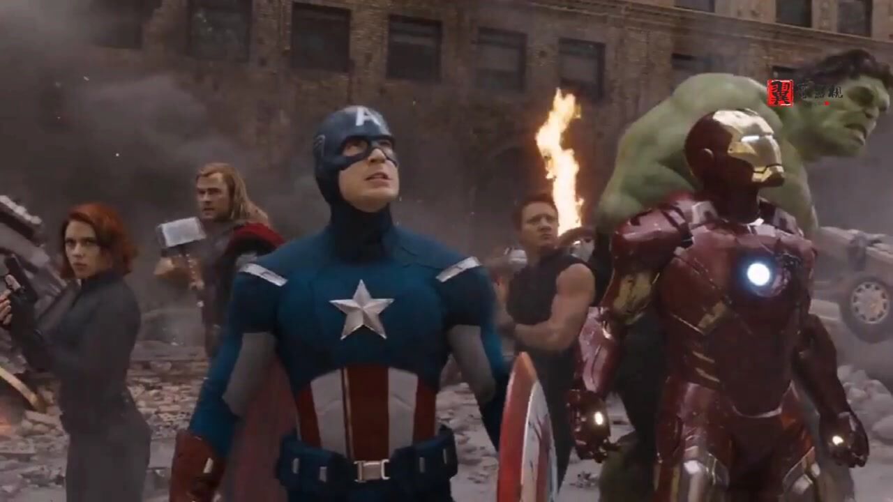 复仇者联盟 复联1精彩打斗画面第一段,看了10遍,超燃