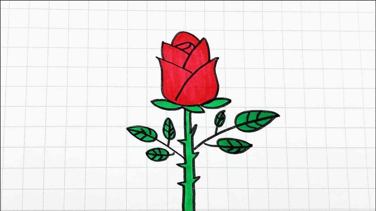 用两个y画玫瑰花,简单有创意,看了都能学会!