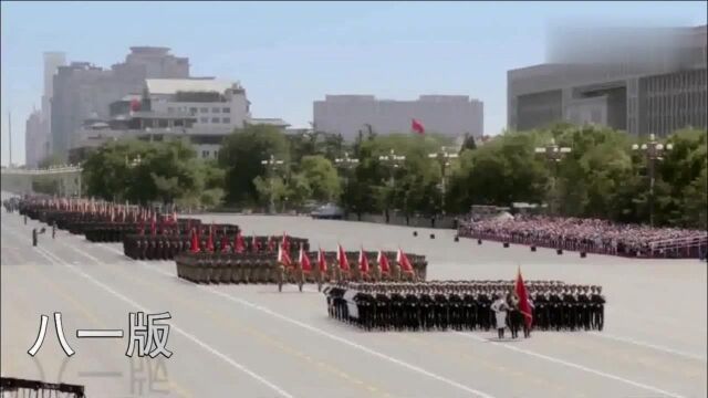 中国大阅兵,中国解放军陆海空三军仪仗队,不同视角下的气势