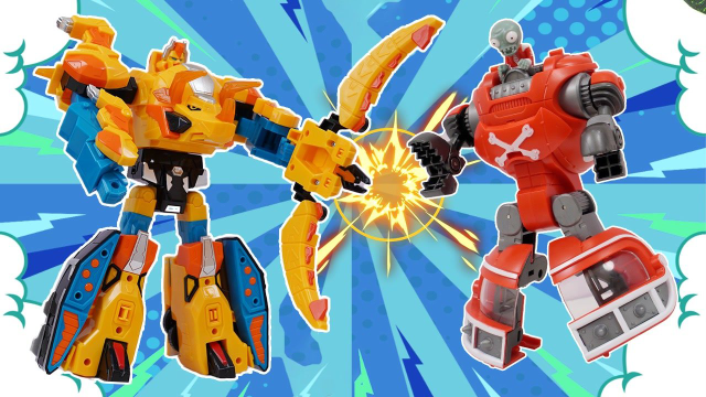 橄榄球机甲僵尸可以变身 小志和雷霆三角龙奋力抵抗