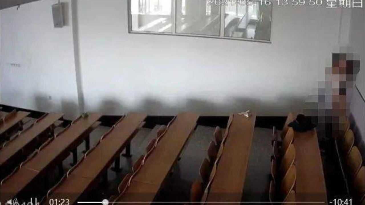 大学生在教室发生关系，被监控全程拍下，有人传网上，舆论哗然_腾讯视频