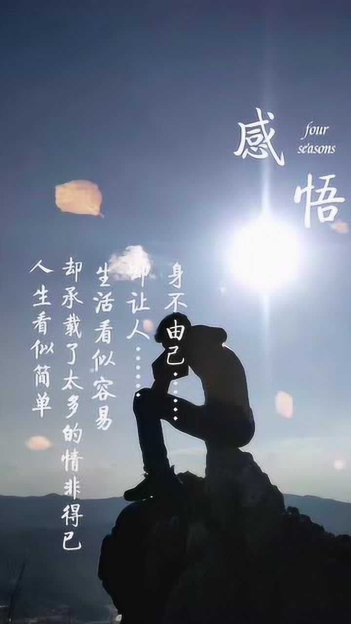 人生看似简单 却承载了太多的情非得已 生活看似容易 却让人身不由已