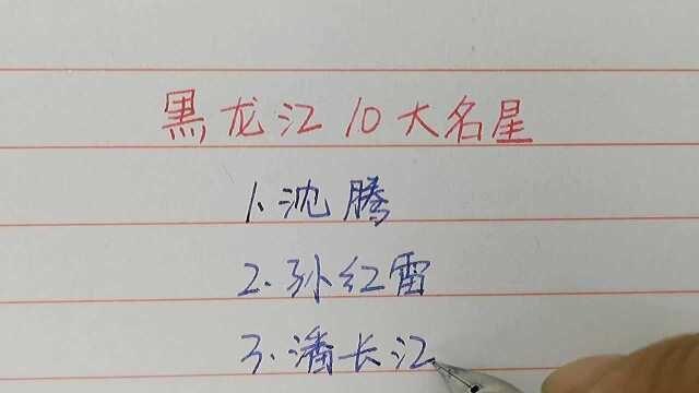 盘点黑龙江省10大明星,有你喜欢的吗?