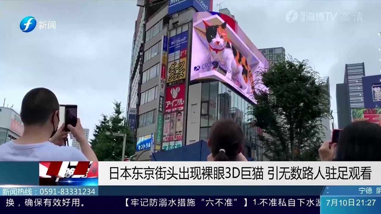 精彩日本京东街头出现裸眼3d巨猫引起路人纷纷围观