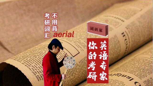 词砖家《考研词汇原罪》摘录:aerial