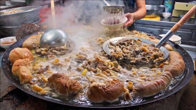 广东大妈卖牛杂汤,一大锅炖12小时不关火,祖传100年不开分店