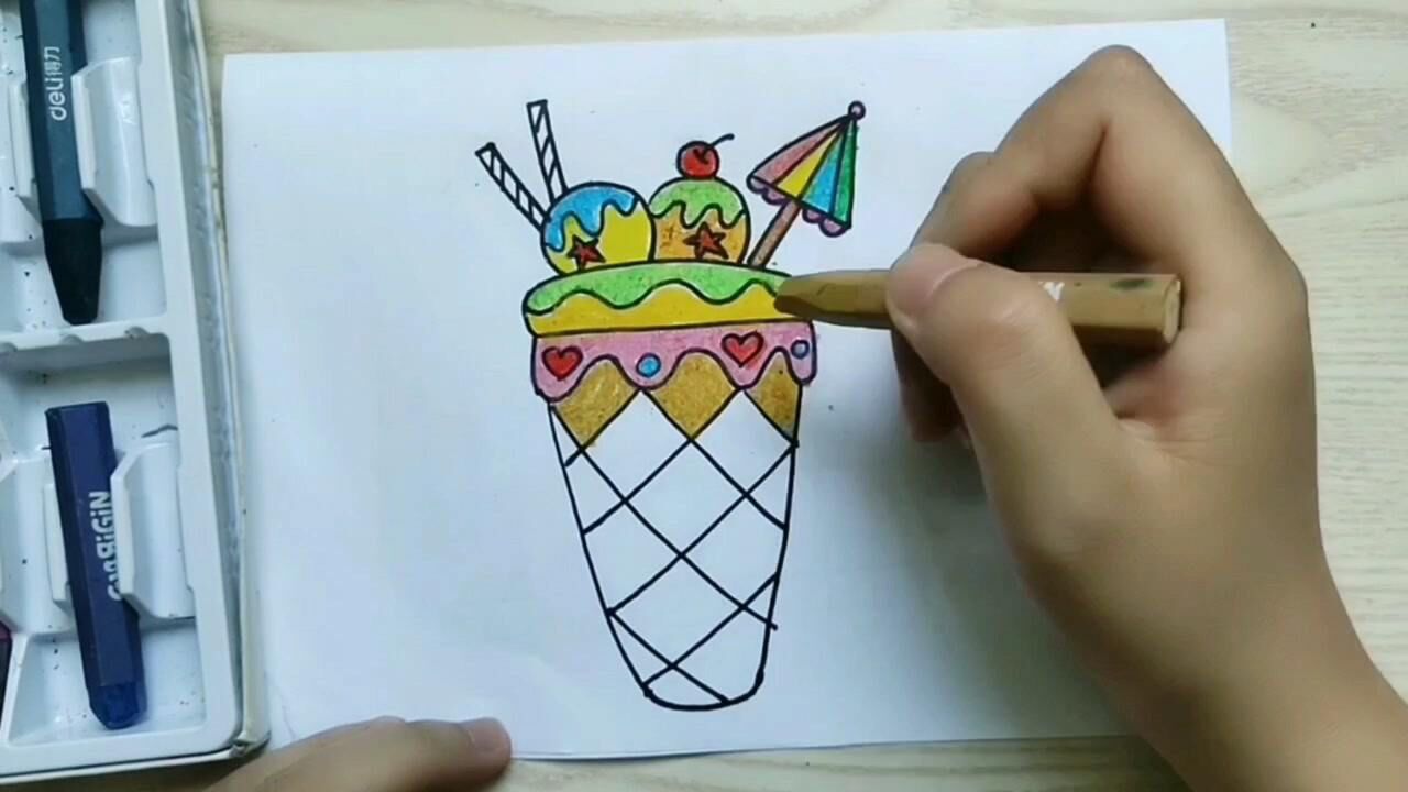 清凉一夏,好吃好学又好画的冰淇淋甜筒简笔画_腾讯视频