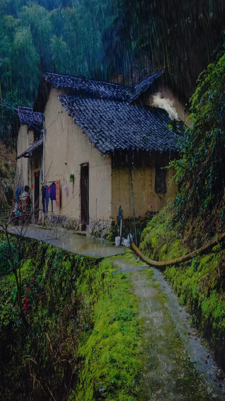 听雨一种宣泄看雨是一种解压一抹烟雨洒在多情的村落治愈了人心听雨