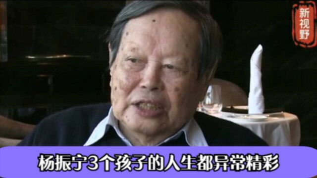 已经98岁杨振宁,3个孩子的人生都异常精彩,果然是虎父无犬子!