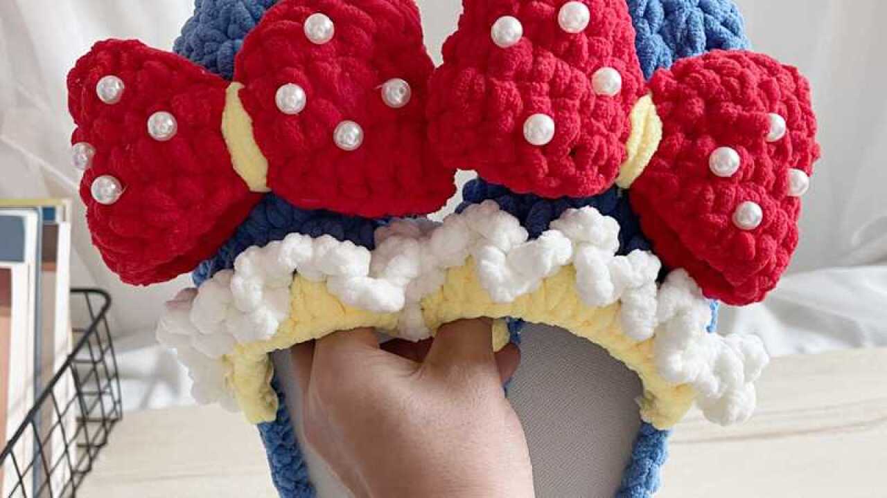 世纪美织在逃公主拖鞋钩针编织教程