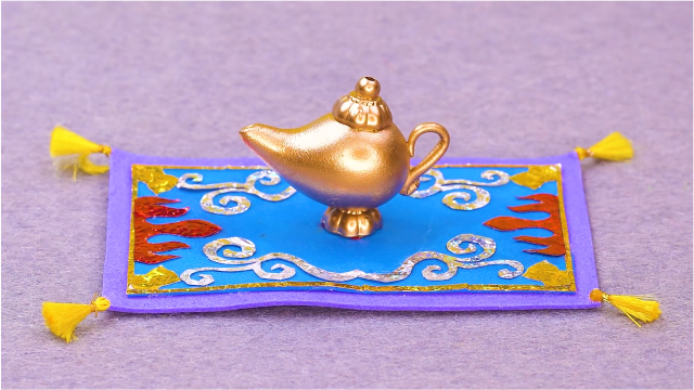 diy芭比娃娃的阿拉丁神灯,飞天魔毯