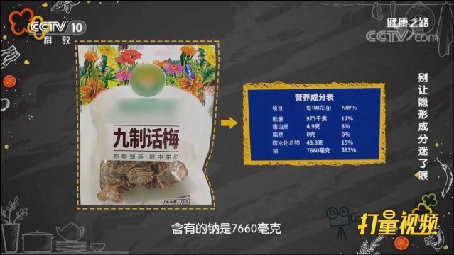 专家教你学会看食物中的隐形盐!1克盐相当于400mg钠