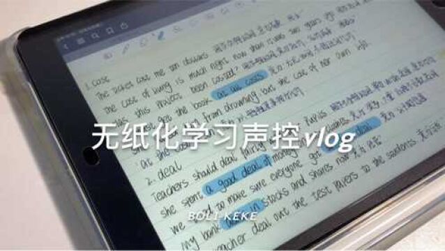 ipad无纸化学习vlog|今天换了静音的笔尖 有没有比之前更小声一点呢?