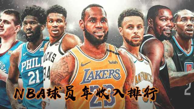 NBA球员年收入排行:杜兰特字母哥上榜,库里工资最高,詹姆斯1.112亿稳居榜首