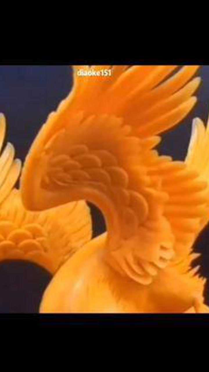 回头鸟雕刻教程20211020659#食品雕刻 #果蔬雕刻_腾讯视频