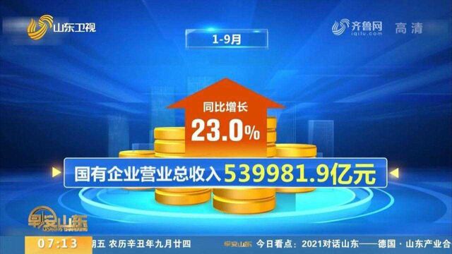 19月国有企业营业总收入539981.9亿元,同比增长23.0%