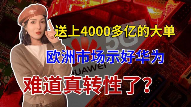 欧洲市场力挺华为5G,送上4480亿5G大单,任正非的话应验了