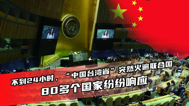 不到24小时,“中国台湾省”突然火遍联合国,80多个国家纷纷响应