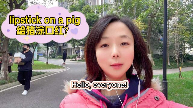 实用英语学习.“lipstick on a pig”,给猪涂口红?