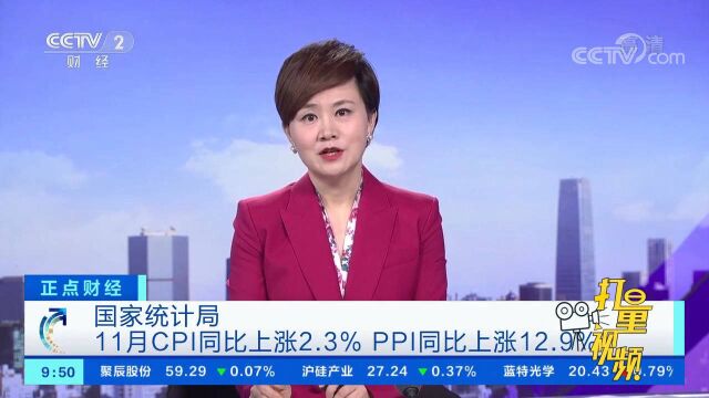 国家统计局:11月CPI同比上涨2.3%,PPI同比上涨12.9%