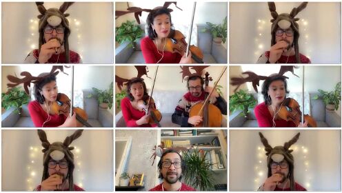 音乐家夫妇的圣诞节：改编版《红鼻子的驯鹿鲁道夫》