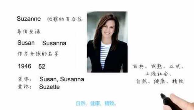 Jason:英语单词背后的文化,取个英文名之Suzanne优雅的百合花,轻松学英语