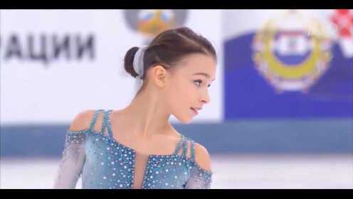 安娜·谢尔巴科娃，俄罗斯花样滑冰选手，像冰上的精灵！
