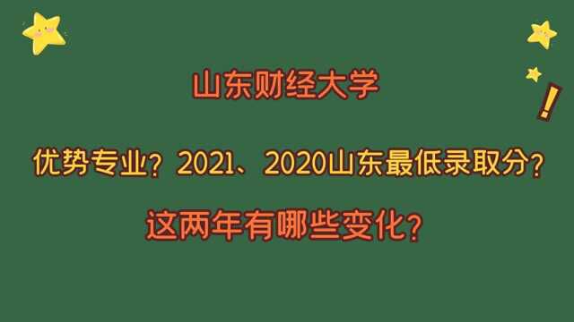 山东财经大学,优势专业?山东考生2021、2020最低录取及录取位?