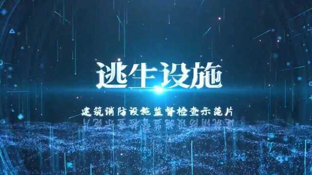 建筑消防设施监督检查示范片逃生设施