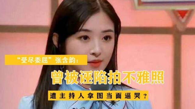 “受尽委屈”张含韵:曾被诬陷拍不雅照,遭主持人拿图当面逼哭?